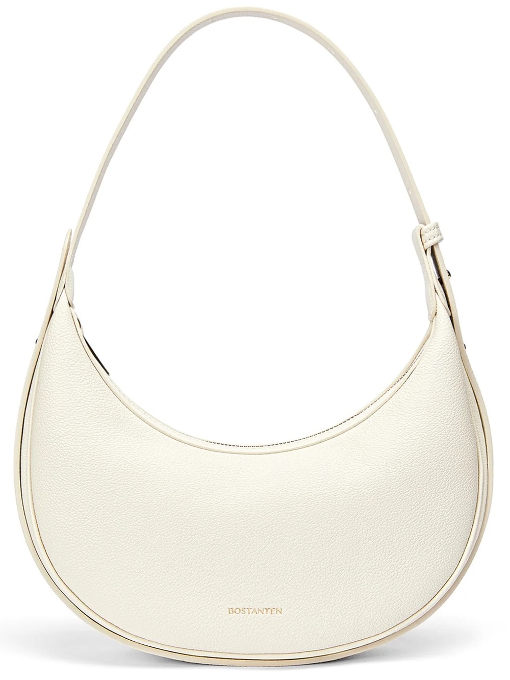 BOSTANTEN Cream Crescent Shoulder Bag